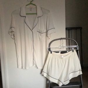 Eberjey Gisele Short PJ Set (Ivory) Size Small